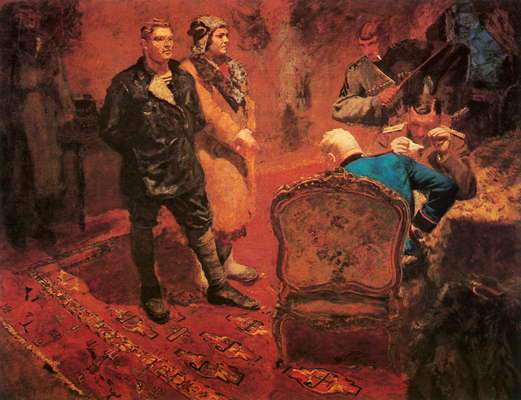 Б.В. Иогансон. Допрос коммунистов. 1933. Масло.